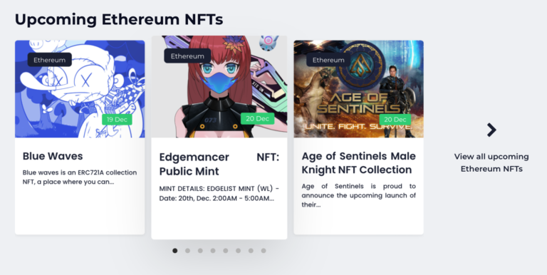 find new nft projects